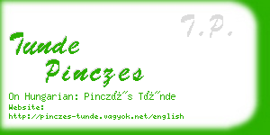 tunde pinczes business card